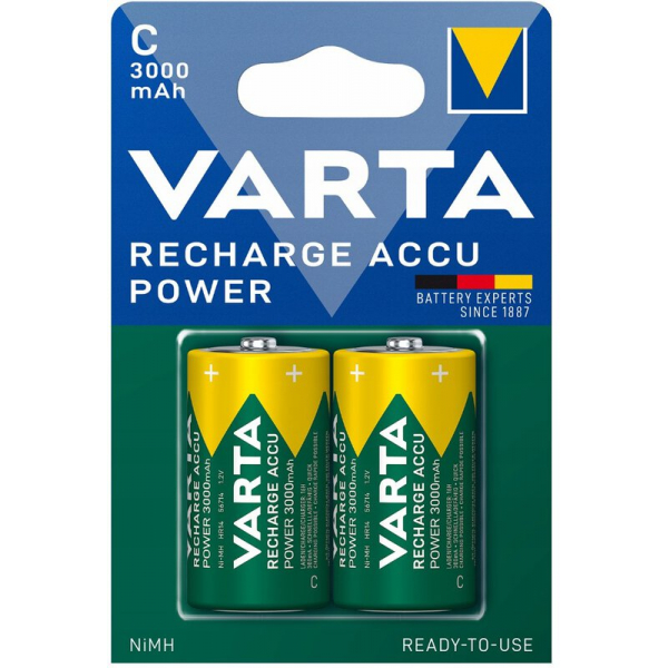 Varta Ready2Use LR14/C Ni-MH 3000 mAh x 2 genopladelige batterier